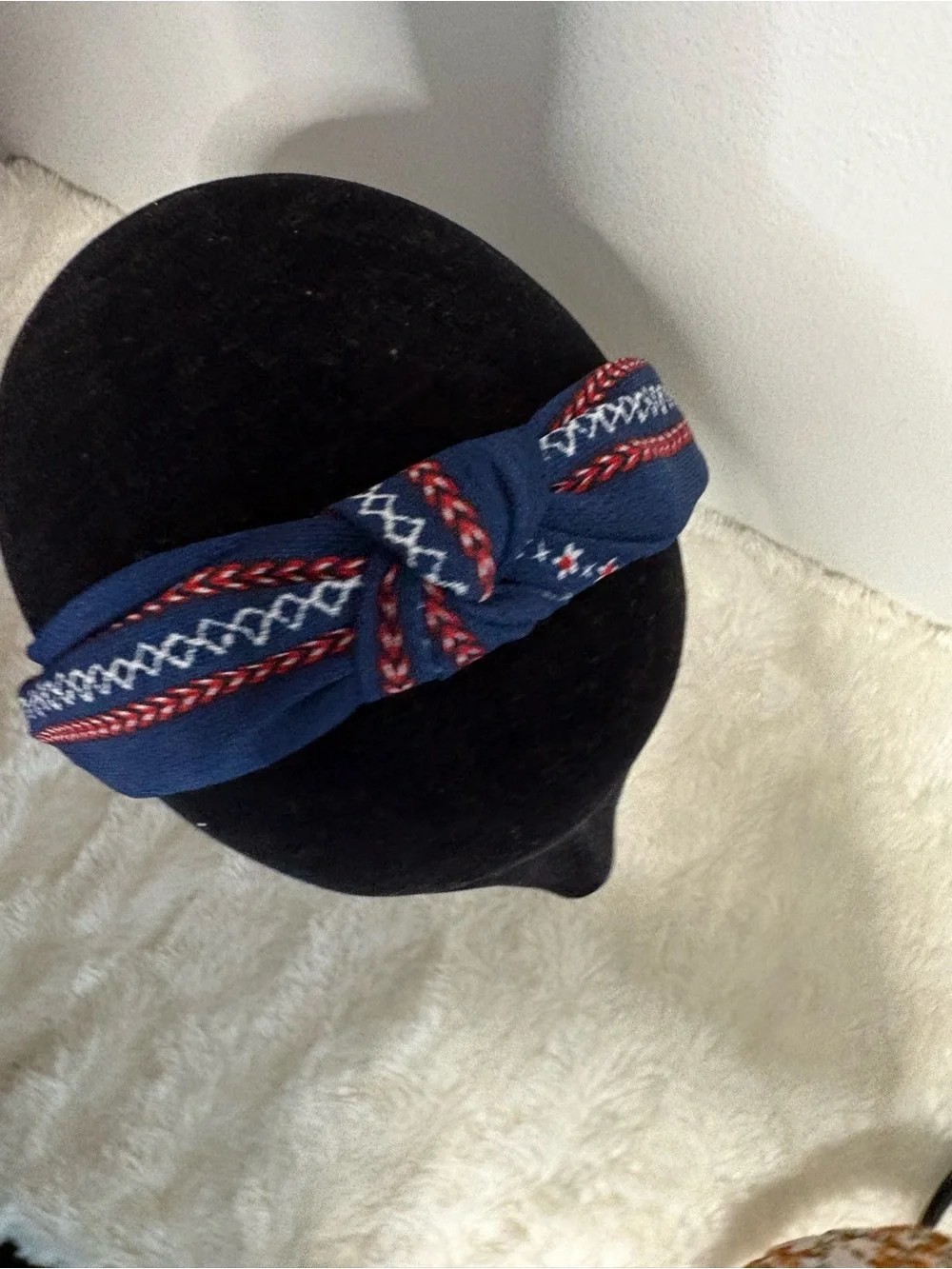 Navy Knotted headband